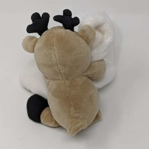 CARTER'S Reindeer Baby Lovey Security Blanket Winter Rattle Toy Plush - Picture 2 of 4